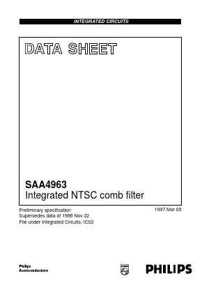 SAA4963T Datasheet PDF Philips Electronics