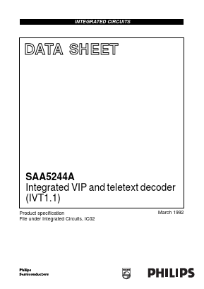 SAA5244A Datasheet PDF Philips Electronics