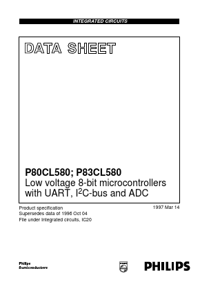 P80CL580 Datasheet PDF Philips Electronics
