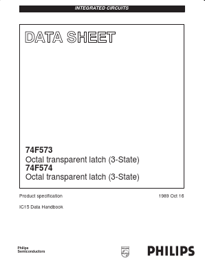 74F573 Datasheet PDF Philips Electronics