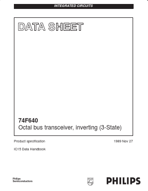 N74F640 Datasheet PDF Philips Electronics