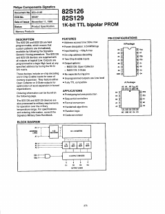 N82S129N Datasheet PDF Philips Electronics