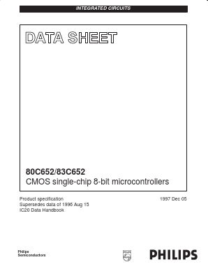 P83C652IBP Datasheet PDF Philips Electronics