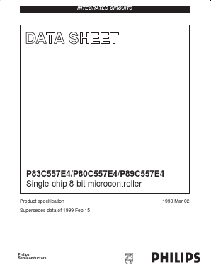 P89C557E4EFB Datasheet PDF Philips Electronics