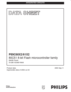 P89C60X2 Datasheet PDF Philips Electronics