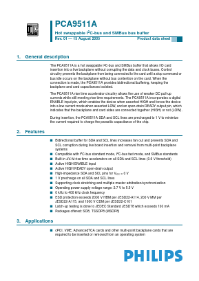 PCA9511A Datasheet PDF Philips Electronics