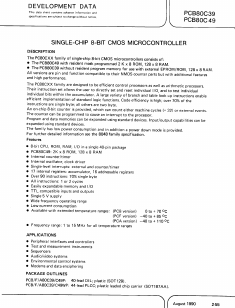 PCB80C49 Datasheet PDF Philips Electronics