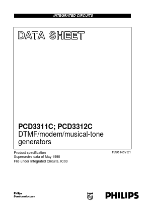 PCD3311CP Datasheet PDF Philips Electronics