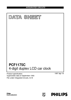 PCF1175CT/F2 Datasheet PDF Philips Electronics