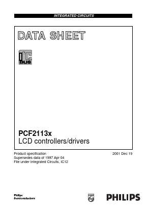 PCF2113DU/2/F4 Datasheet PDF Philips Electronics
