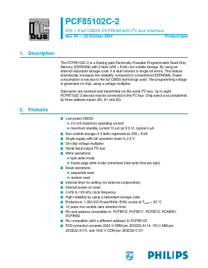 PCF85102C-2P-03 Datasheet PDF Philips Electronics