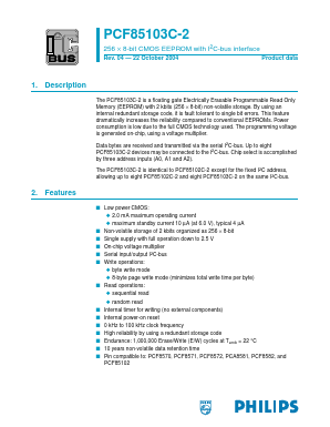 PCF85103C-2T-00 Datasheet PDF Philips Electronics