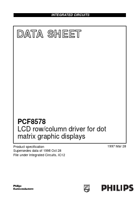 PCF8578H Datasheet PDF Philips Electronics