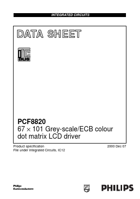 PCF8820U Datasheet PDF Philips Electronics