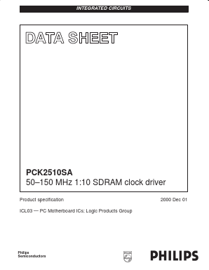 PCK2510SADH Datasheet PDF Philips Electronics
