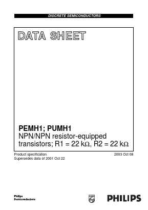 PUMH1 Datasheet PDF Philips Electronics