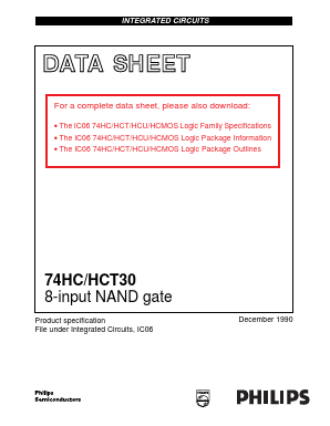 74HCT30DB Datasheet PDF Philips Electronics