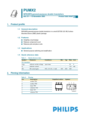 PUMX2 Datasheet PDF Philips Electronics
