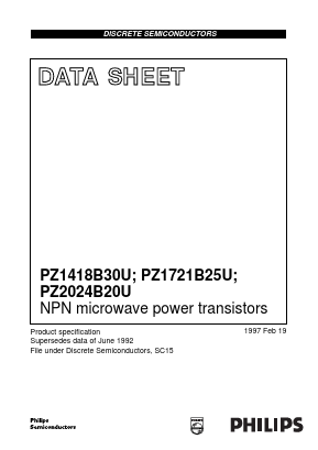 PZ1418B30U Datasheet PDF Philips Electronics