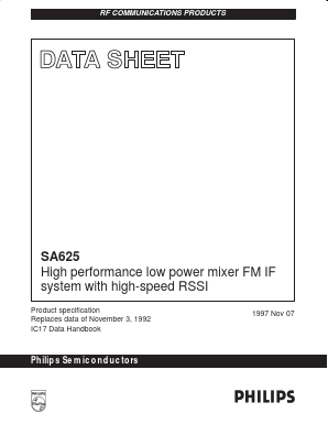 SA625 Datasheet PDF Philips Electronics