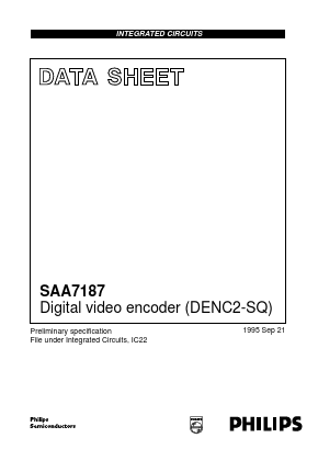 SAA7187 Datasheet PDF Philips Electronics