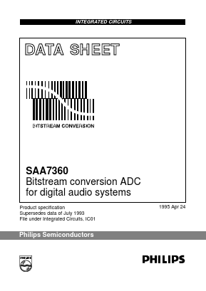 SAA7360 Datasheet PDF Philips Electronics