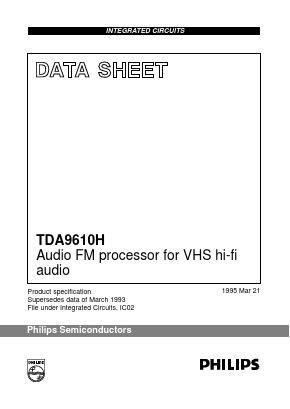 TDA9610H Datasheet PDF Philips Electronics
