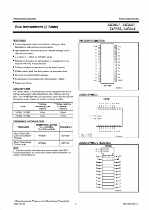 N74F861D Datasheet PDF Philips Electronics