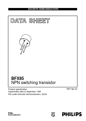 BFX85 Datasheet PDF Philips Electronics