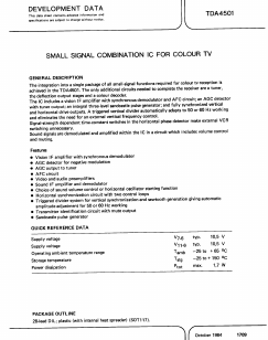 TDA4501 Datasheet PDF Philips Electronics