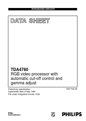 TDA4780/V4 Datasheet PDF Philips Electronics