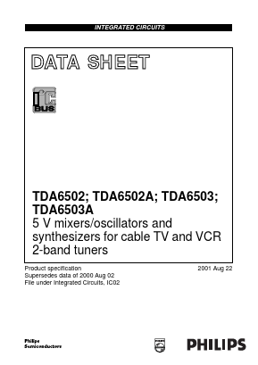TDA6502A Datasheet PDF Philips Electronics
