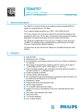 TDA8757 Datasheet PDF Philips Electronics
