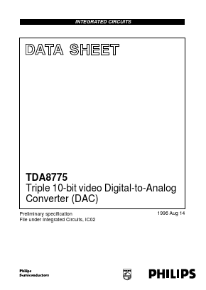TDA8775G/C1 Datasheet PDF Philips Electronics