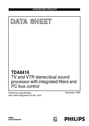 TDA8416 Datasheet PDF Philips Electronics