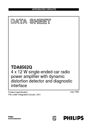 TDA8562Q/N2 Datasheet PDF Philips Electronics