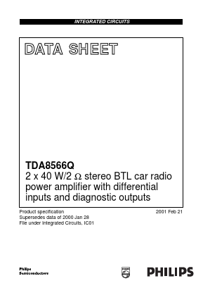 TDA8566Q/N1 Datasheet PDF Philips Electronics