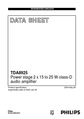 TDA8925J Datasheet PDF Philips Electronics