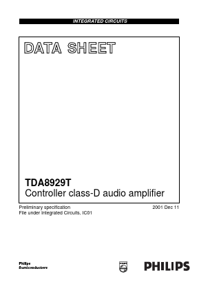 TDA8929T Datasheet PDF Philips Electronics