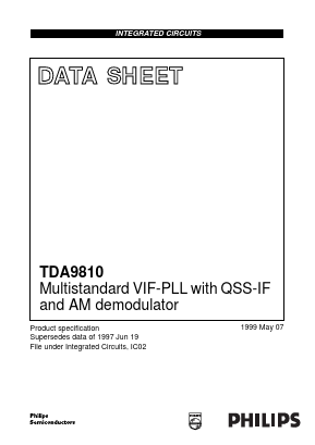TDA9810 Datasheet PDF Philips Electronics