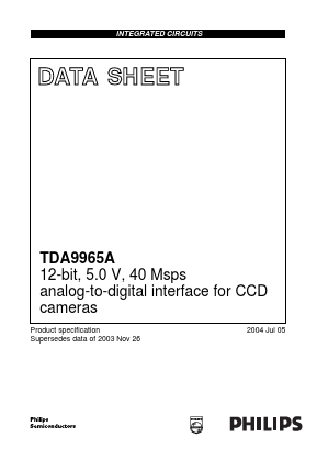 TDA9965A Datasheet PDF Philips Electronics