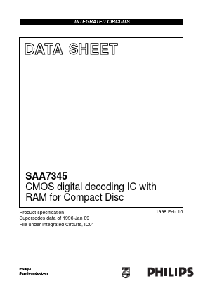 SAA7345ZP Datasheet PDF Philips Electronics