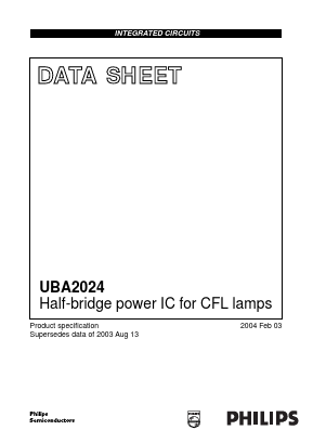 UBA2024P Datasheet PDF Philips Electronics