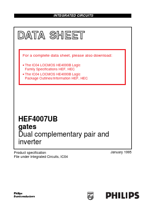 HEC4007UBDB Datasheet PDF Philips Electronics