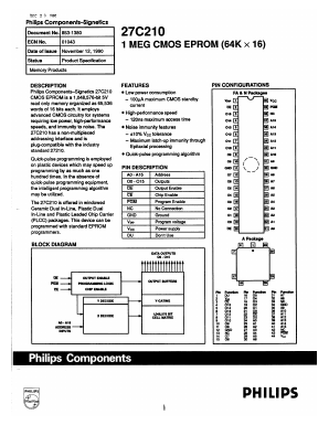 27C210-15A Datasheet PDF Philips Electronics