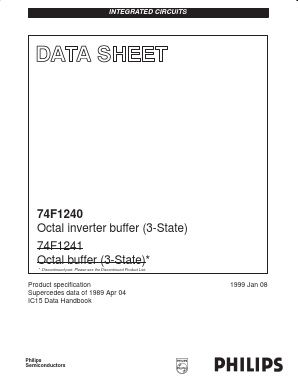 N74F1240D Datasheet PDF Philips Electronics