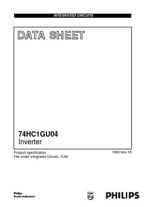 74HC1GU04 Datasheet PDF Philips Electronics