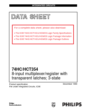74HCT354 Datasheet PDF Philips Electronics