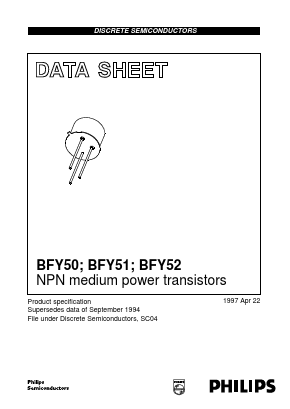 BFY52 Datasheet PDF Philips Electronics
