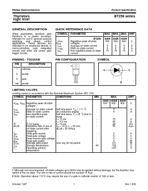 BT258 Datasheet PDF Philips Electronics